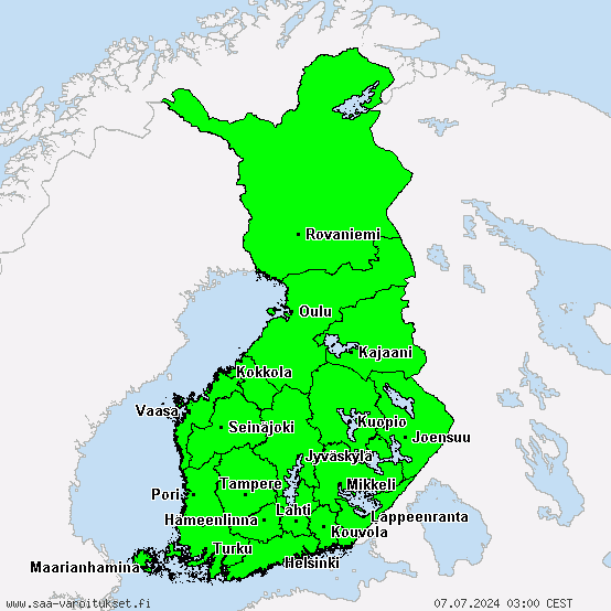 Finnland - Warnungen vor Glatteisregen